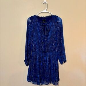 Banana Republic Navy Snake Print Dress